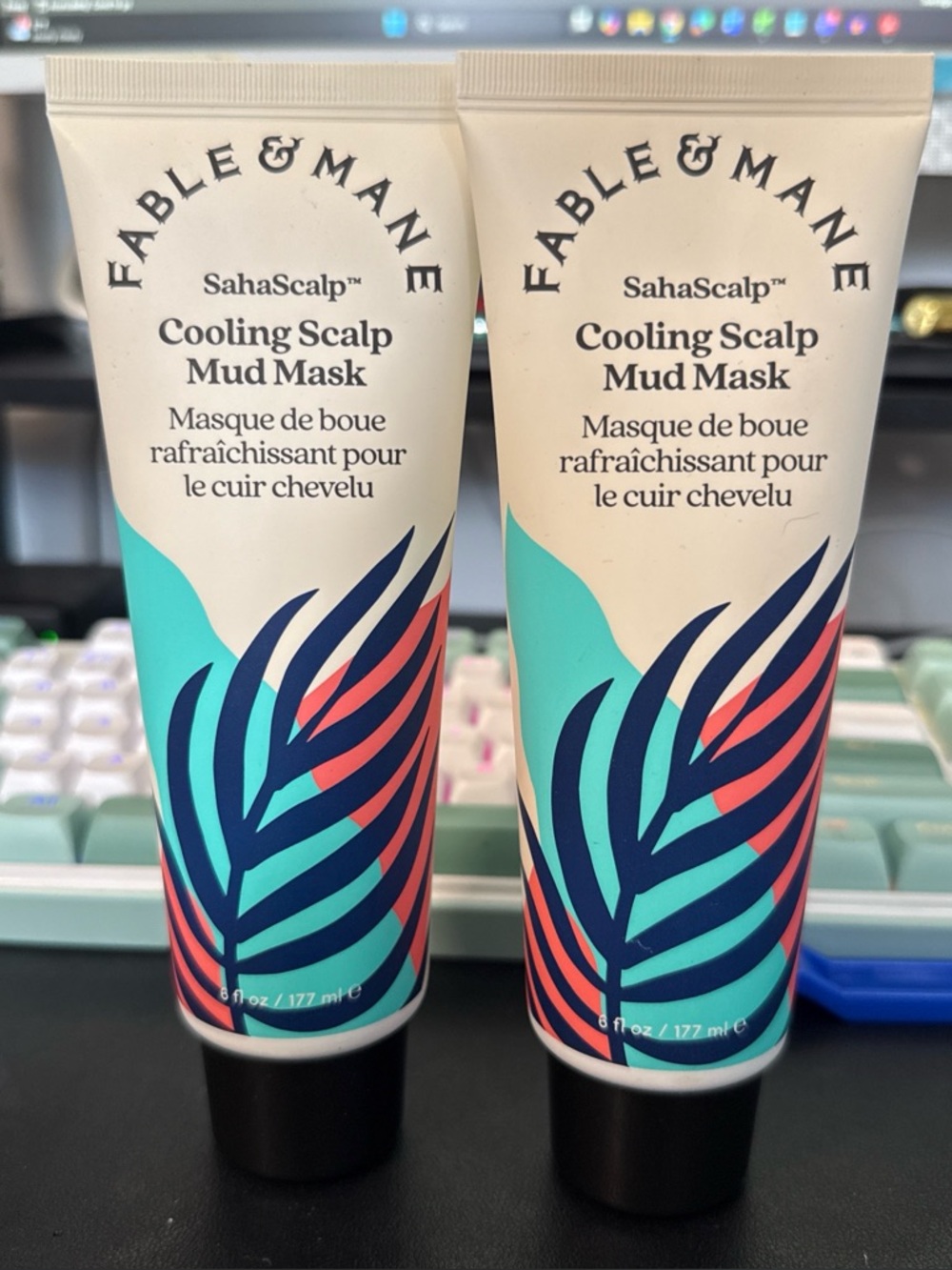 Fable & Mane SahaScalp Cooling Scalp Mud Mask bundle of 2